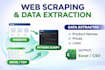 do python web scraping, data extraction and automation