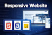 make responsive landing page with html css and javascript