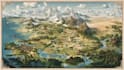 design a fantasy map illustration
