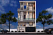 design modern house exterior and 3d rendering house