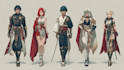 create amazing anime concept art full body