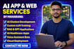 ai web development, ai application development, ai chatbot and ai agent