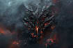 make 2d fantasy, sci fi, rpg game logo title in dark theme