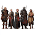 do group party character art, dnd party