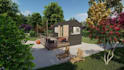 design 3d tiny house design, container house, modular micro , backyard cottage