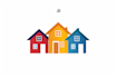 design real estate, roofing, construction logo