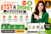design product posts for shopify and etsy