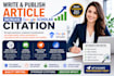 write and publish article increase google scholar citation