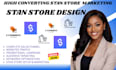 setup stan store, design etsy digital products gumroad beacon ai payhip