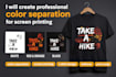 create professional color separation for screen printing