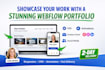 design modern webflow portfolio website for ui ux designers developers startups