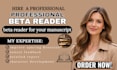 beta read your novel with detailed feedback, critique, and inline comments