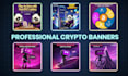 design professional modern crypto banners