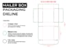 custom box packaging dieline, box cut lines and design