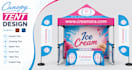 design canopy tents, feather flags and table covers