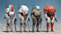 illustrate high quality futuristic mecha designs