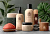 create skin care label, cosmetic logo and packaging