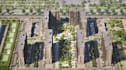 detailed site layout residential development,high rise building, driveway render