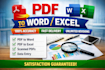 do accurate date entry, pdf to word or excel conversion