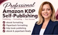 book formatting for amazon KDP publishing ebook or kindle  formatting