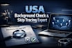 do background check and skip tracing on USA resident