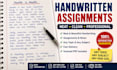 write hand writing, assignment job, online and neatly