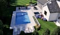 do landscape design or backyard landscape design, outdoor, garden, 3d rendering
