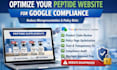 fix compliance issues on your peptide supplement website
