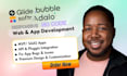 build mobile apps using glide, bubble, adalo, flutterflow, webapp softr airtable