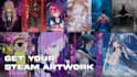 make animated design steam artwork for your steam