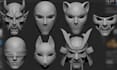 create a 3d printable anime cosplay mask model