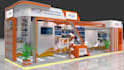 do create attractive 3d model, stall design, booth design,