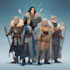 design a dnd party art and group art