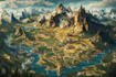 illustrate fantasy map, dnd map tolkien map