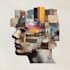 design abstract digital collage art, photo collage,