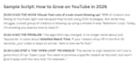 write high retention youtube scripts and content