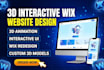 3d animated wix website landing page interactive wix website spline 3d webflow