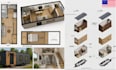 design smart tiny house floor plan with loft space saving layout 2d plans and 3d