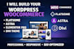 build wordpress woocommerce website with flatsome astra elementor pro divi theme