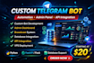 develop a swap telegram bot with admin and payment system
