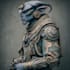 make cyberpunk sci fi robot, mecha character concept art