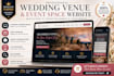 wedding venue website, event hall website design, wedding booking website,
