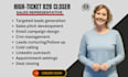 be high ticket sales closer salesperson sales representative b2b lead generation