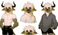 create detailed fursona reference sheet and character turnaround