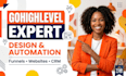 go high level automation crm sales funnel website design