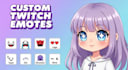 design custom twitch emotes, youtube emojis, kick and streamer emotes