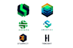 do modern minimalist tech startup and saas logo design
