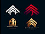 design real estate, roofing, construction logo
