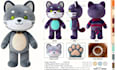 design custom plush toy reference sheet, tech pack, teddy  and ych concept
