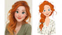 do cute disney cartoon portrait
